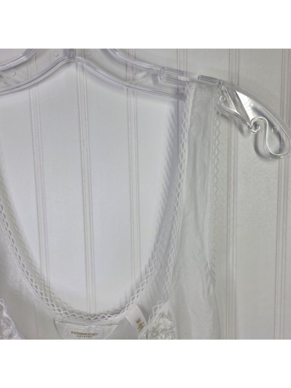 Victorias Secret Vintage Country Top Small White Camisole Milkmaid Cottage Y2K - Picture 7 of 11